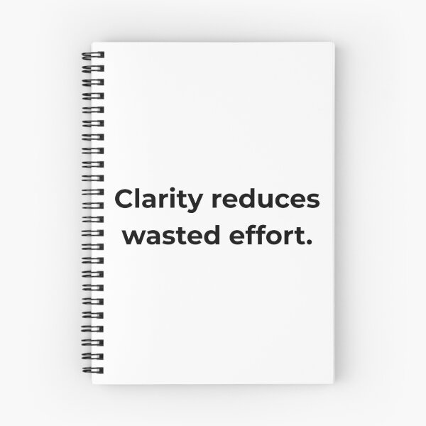 Item preview, Clarity reduces wasted effort. designed and sold by MPSTUDIOPL.