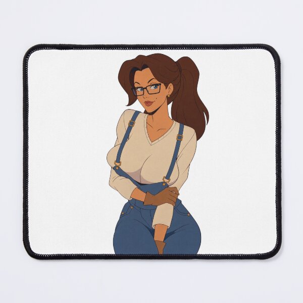 Item preview, Vintage Cartoon Girl with Glasses – Retro Pinup Aesthetic designed and sold by Hollow Moon Studios..