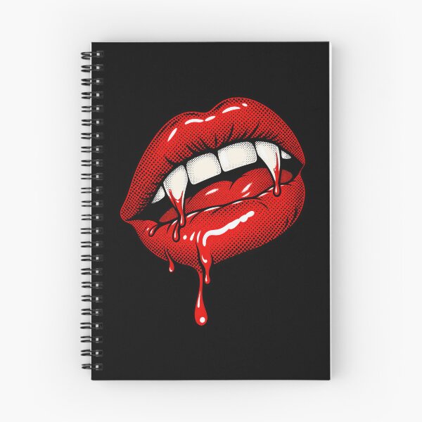 Item preview, Vampire Fangs Biting Red Lips Comic Pop Artwork Halloween designed and sold by Aqouiatiqe.