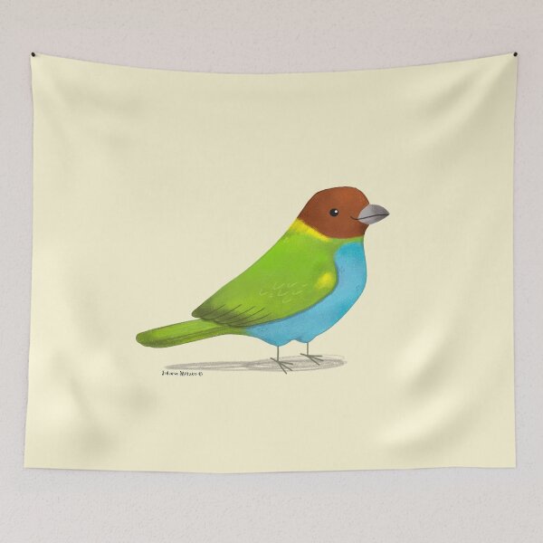 Item preview, Bay Headed Tanager Bird designed and sold by julianamotzko.