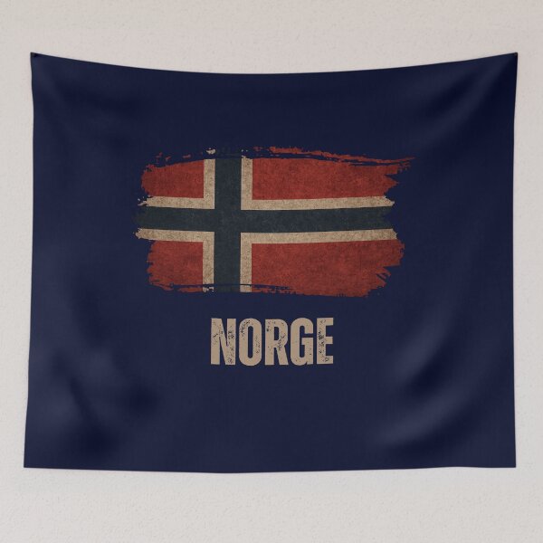 Item preview, Vintage flag of Norway designed and sold by Dressyourflag.