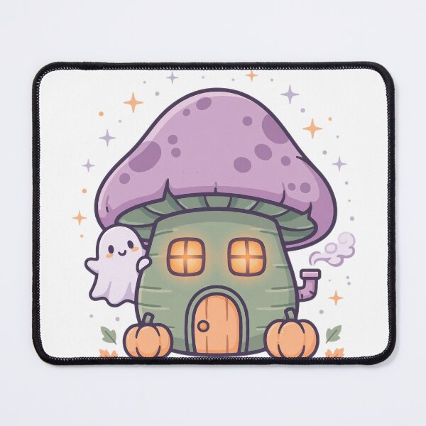 Item preview, Haunted Mushroom Cottage - Cute Spooky Halloween Cottagecore designed and sold by Faelottie.
