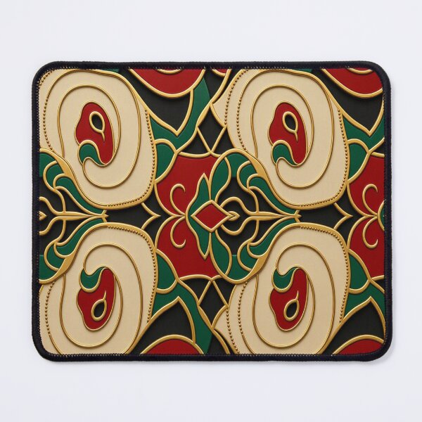 Item preview, 3D Ornate Paisley Butterfly Bow Emblem & Luxury Seamless Pattern designed and sold by Breezes-of-Ida.