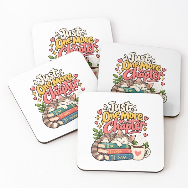 Item preview, Just One More Chapter – Cute Book Lover Cat Design designed and sold by EcomGenius.