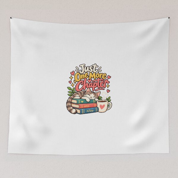 Item preview, Just One More Chapter – Cute Book Lover Cat Design designed and sold by EcomGenius.