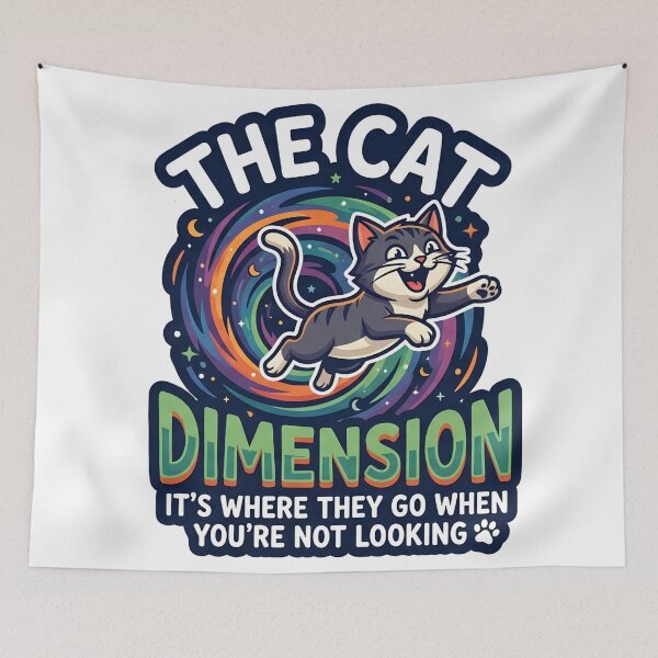 Item preview, Funny Space Cat The Cat Dimension Cosmic Sticker designed and sold by VPanPrint.