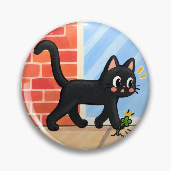 Item preview, Black cat and 4-leaf clover designed and sold by Kitty-and-Cat.