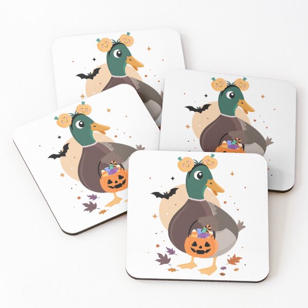 Item preview, Halloween Duck Trick or Treating with Pumpkin Candy Bucket designed and sold by Prim Pixel Studio.