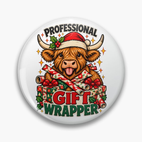 Item preview, Professional Gift Wrapper Highland Cow Christmas Funny Holiday Design designed and sold by The-Strikes.