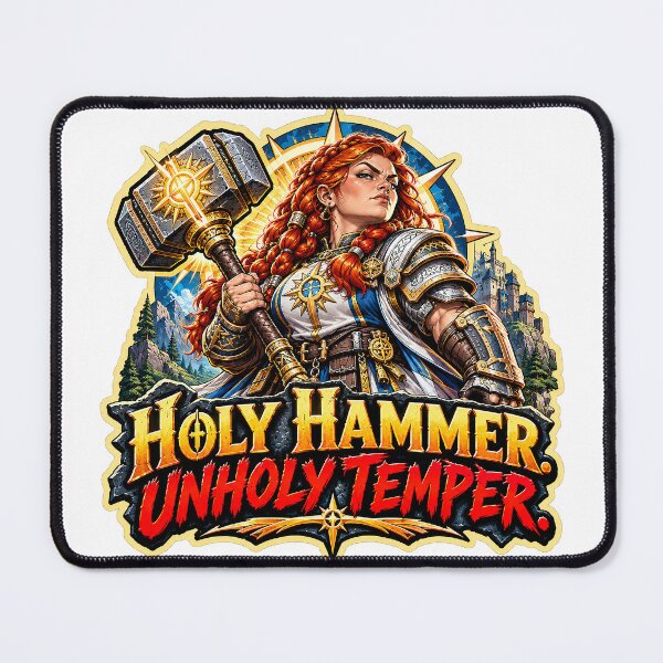 Item preview, Holy Hammer Unholy Temper Female designed and sold by Wear It Anyway Designs.