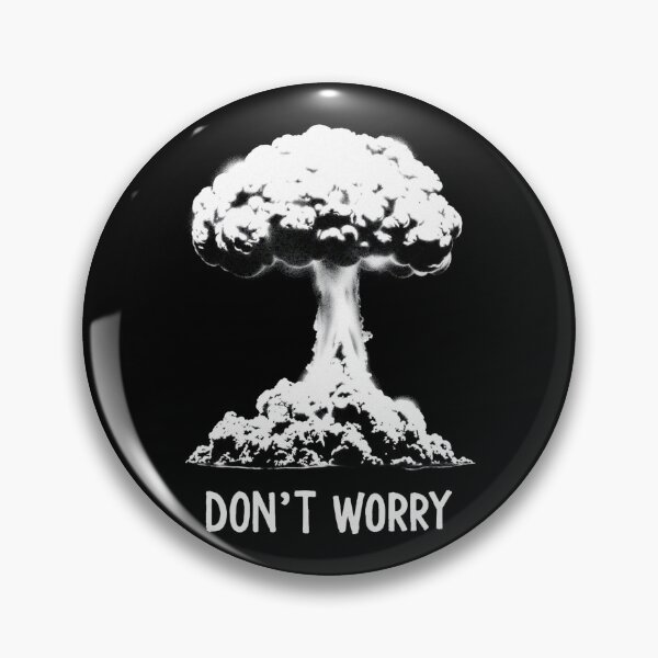 Item preview, Don't Worry Mushroom Cloud Atomic War Stencil Graffiti Subverting designed and sold by Bela-Manson.