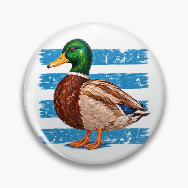 Item preview, Vintage Retro Striped Mallard Duck Art designed and sold by VGAfanatic.