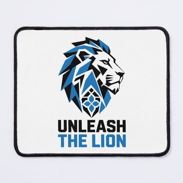 Item preview, Unleash The Lion Geometric Gym Motivational Blue designed and sold by MDGamer777.