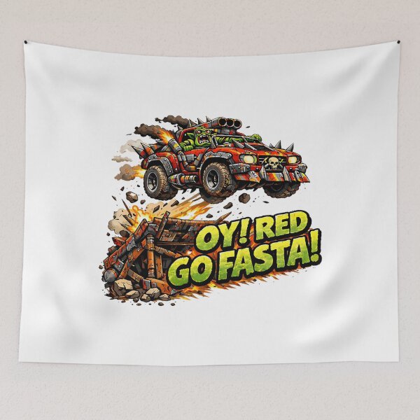Item preview, Oy Red Go Fasta Ork Racing designed and sold by AnriAlbright.