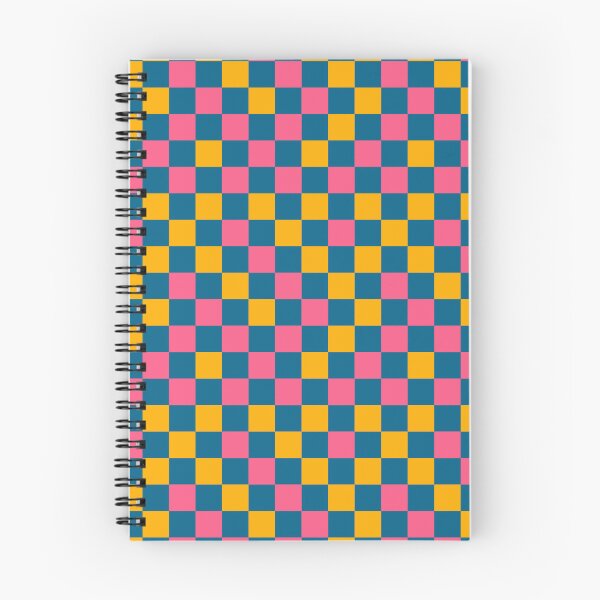 Item preview, Pink And Yellow On Blue Checkered Pattern   designed and sold by PatternTitan.