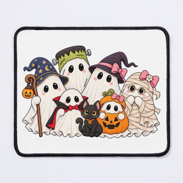 Item preview, Cute Ghost Family in Halloween Costumes designed and sold by Seasons & Reasons.