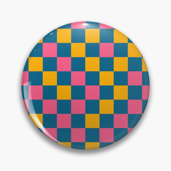 Item preview, Pink And Yellow On Blue Checkered Pattern   designed and sold by PatternTitan.