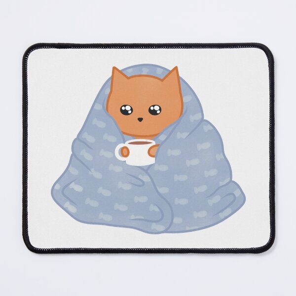 Item preview, Cute Orange Cat in a Blue Blanket designed and sold by winterpumpkin.