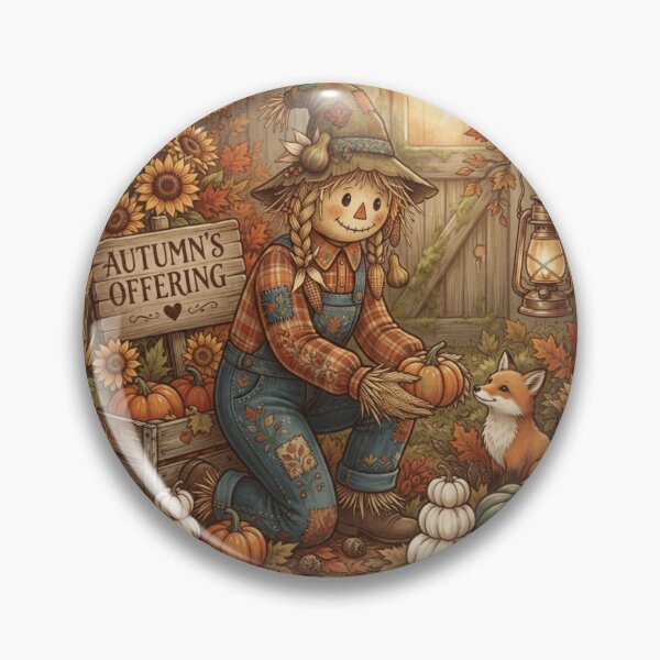 Item preview, Rustic Autumn Scarecrow Harvest designed and sold by BreezifyDesignStudio.