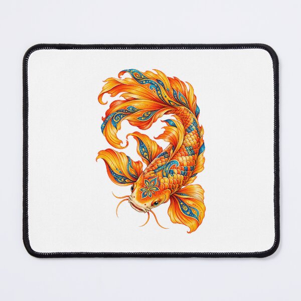 Item preview, Bohemian Golden Koi — Flowing Fins in Orange & Blue designed and sold by PeanutGalSean.
