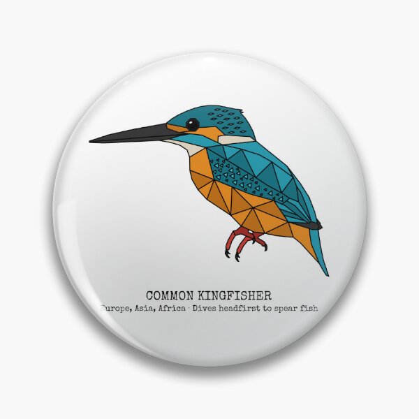 Item preview, Geometric Common Kingfisher designed and sold by AnimalsKnowAll.