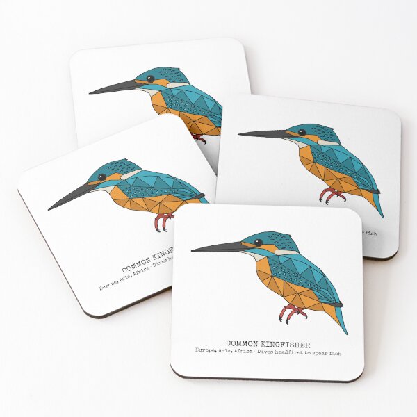 Item preview, Geometric Common Kingfisher designed and sold by AnimalsKnowAll.