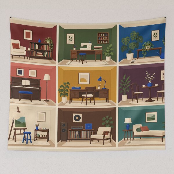 Item preview, Tiny Rooms Vol. 01 – Miniature Hobby Rooms Jigsaw Puzzle designed and sold by astersgraphics.