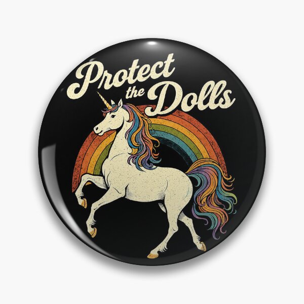 Item preview, Protect the Dolls Vintage Unicorn Rainbow designed and sold by SassCity.