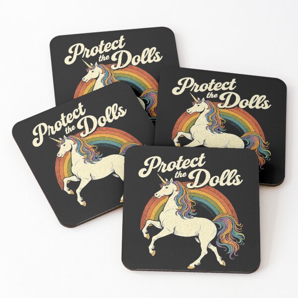 Item preview, Protect the Dolls Vintage Unicorn Rainbow designed and sold by SassCity.