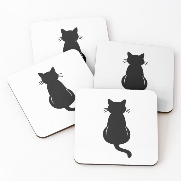 Item preview, Minimalist Sitting Cat Silhouette – Simple Cat Lover Art designed and sold by ArtPer-design.