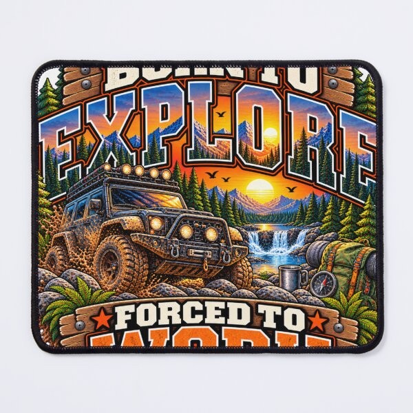 Item preview, Born to Explore Forced to Work T-Shirt – Off Road Adventure Graphic Tee designed and sold by RG3D Project .