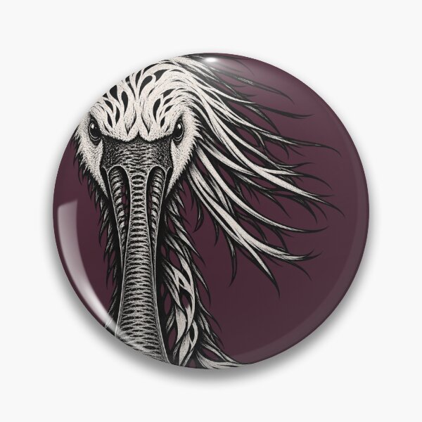 Item preview, Gothic Spoonbill – Dark Ornamental Bird designed and sold by RafenStein.
