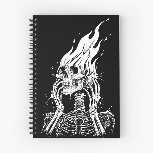 Item preview, Flaming Skull Gothic & Dark Art Skeleton designed and sold by MisteryDesigner.