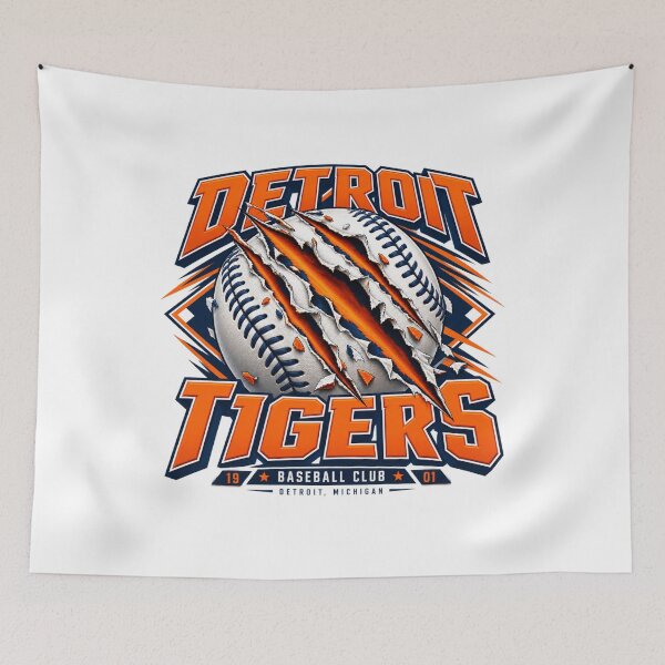 Item preview, Detroit Tigers Claw-Mark Baseball Graphic designed and sold by Dresut.
