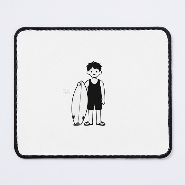 Item preview, Minimalist boy in black and white surf designed and sold by Abstr4ct W0rld.