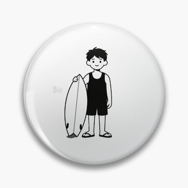 Item preview, Minimalist boy in black and white surf designed and sold by Abstr4ct W0rld.