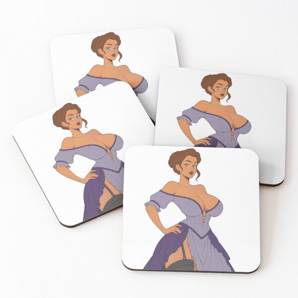 Item preview, Vintage Pinup Girl in Purple Dress – Retro Cartoon Aesthetic designed and sold by  Hollow Moon Studios..