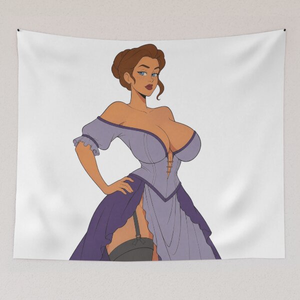 Item preview, Vintage Pinup Girl in Purple Dress – Retro Cartoon Aesthetic designed and sold by Hollow Moon Studios..