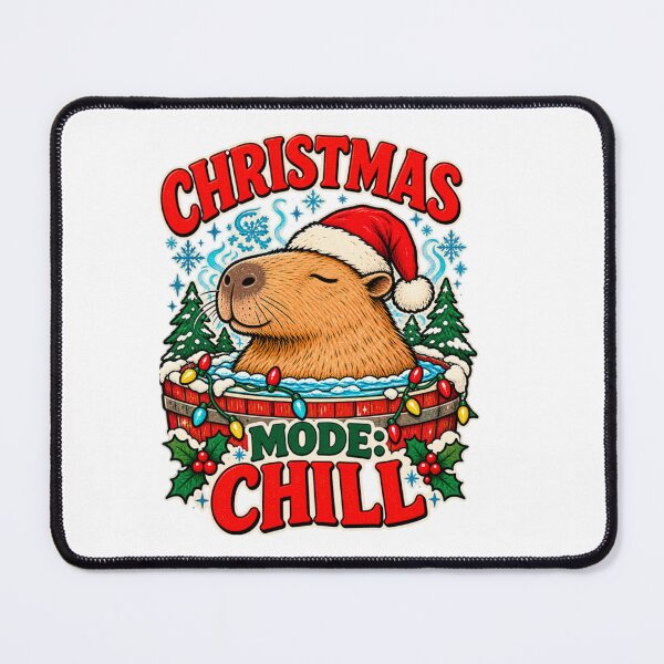 Item preview, Funny Christmas Capybara – Christmas Mode Chill Retro Holiday Design designed and sold by Pet Grow Co.