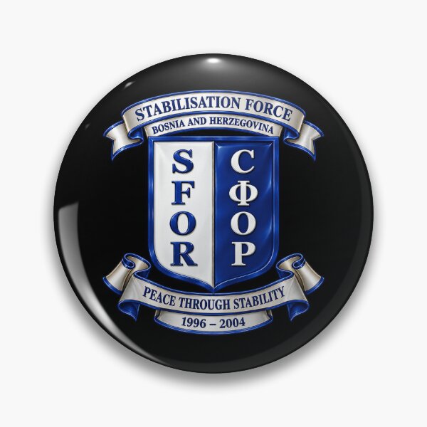 Item preview, Army - Stabilization Force - Bosnia - Herzegovina (SFOR) SSI - 1996-2004 - 3D - Enhanced designed and sold by Military Insignia Products.