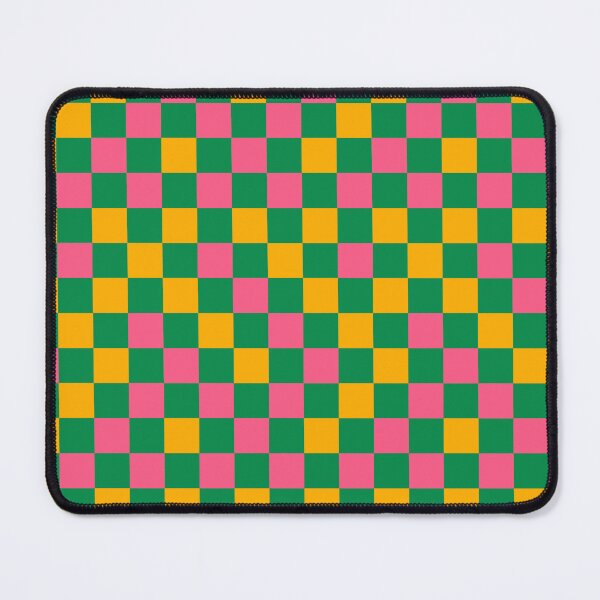 Item preview, Pink And Yellow On Green Checkered Pattern designed and sold by PatternTitan.
