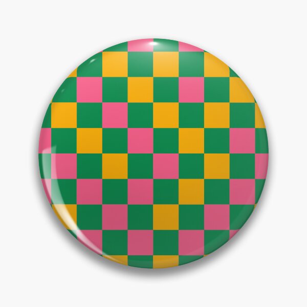 Item preview, Pink And Yellow On Green Checkered Pattern   designed and sold by PatternTitan.