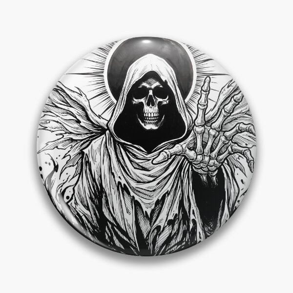 Item preview, Hooded Reaper Reaches Out Beneath a Dark Radiating Halo designed and sold by MisteryDesigner.