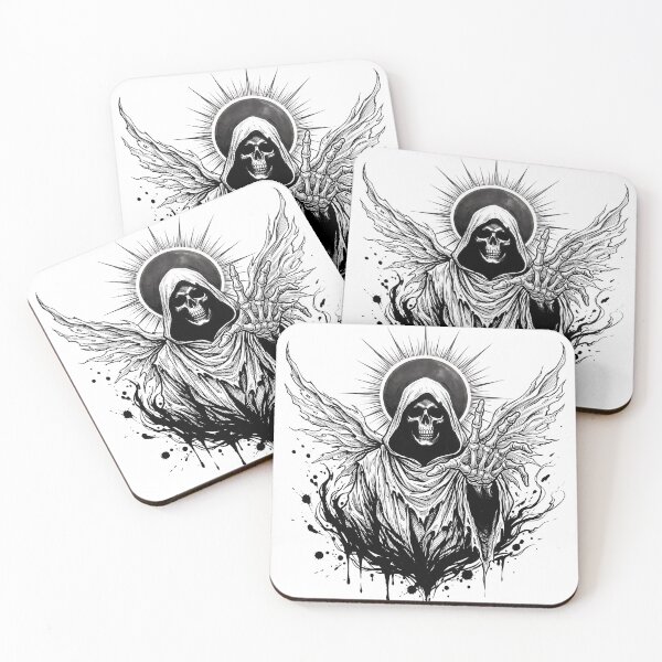 Item preview, Hooded Reaper Reaches Out Beneath a Dark Radiating Halo designed and sold by MisteryDesigner.