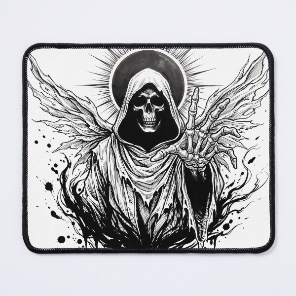 Item preview, Hooded Reaper Reaches Out Beneath a Dark Radiating Halo designed and sold by MisteryDesigner.