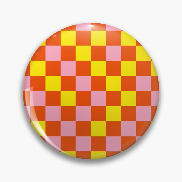 Item preview, Pink And Yellow On Orange Checkered Pattern   designed and sold by PatternTitan.