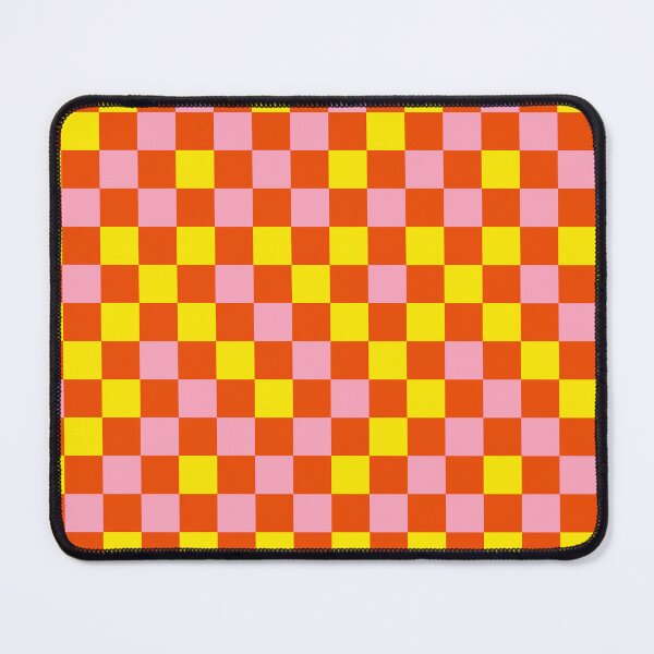 Item preview, Pink And Yellow On Orange Checkered Pattern   designed and sold by PatternTitan.