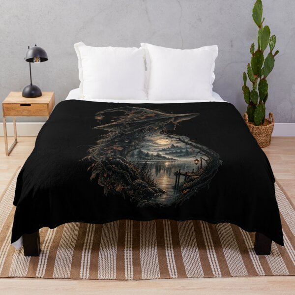Item preview, Witch of the Moonlit Lake – Gothic Dark Fantasy Design designed and sold by Scarlett-Goods.
