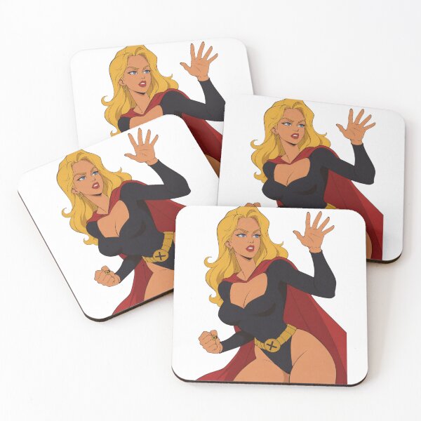 Item preview, Vintage Blonde Superheroine Pin Up – Retro Comic Book Heroine designed and sold by  Hollow Moon Studios..