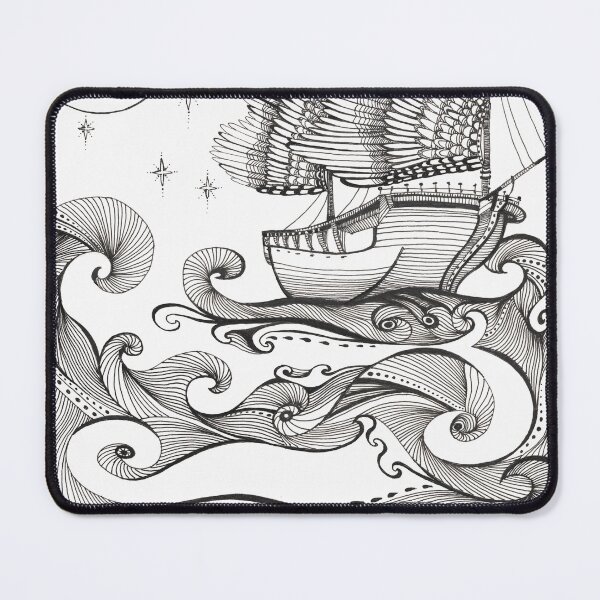 Item preview, Ship and Moon designed and sold by VoilaNoir.
